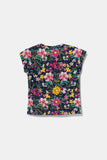 Guess Girls T-Shirt In Navy/Multi