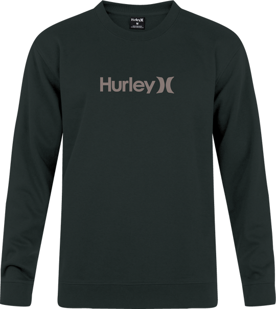 Hurley Mens One And Only Crew Sweatshirts Black