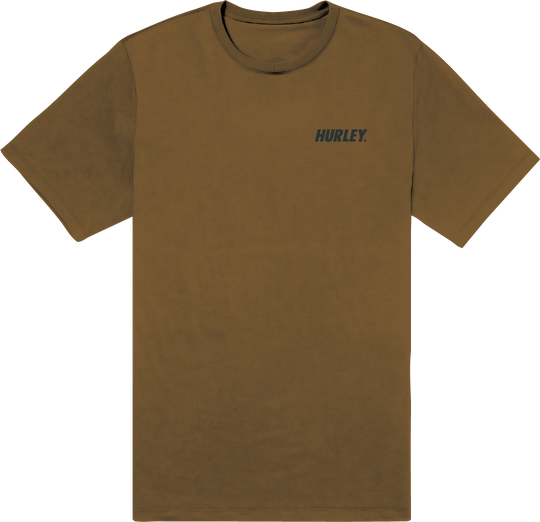 Hurley Mens Small Fastlane Short Sleeves T-Shirt Brown