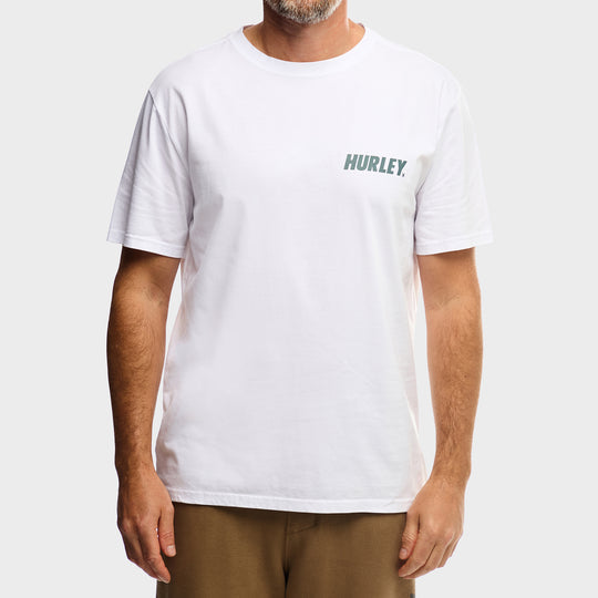 Hurley Mens Small Fastlane Short Sleeves T-Shirt In White