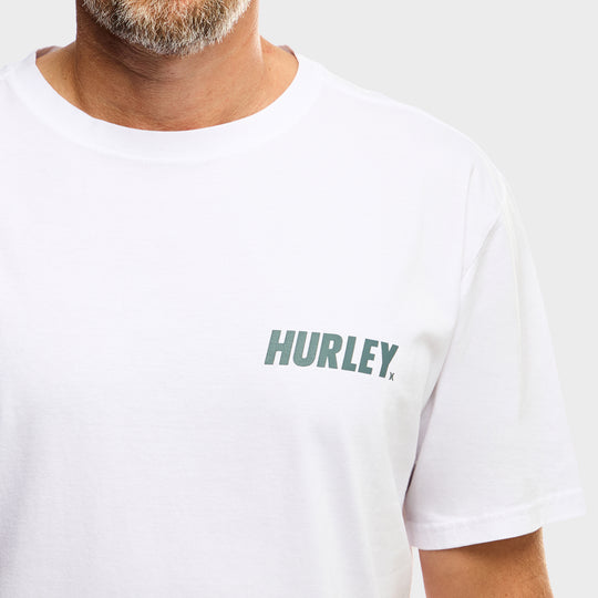 Hurley Mens Small Fastlane Short Sleeves T-Shirt In White