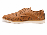 Aerofit Ladies Flat Shoes In Dark Tan