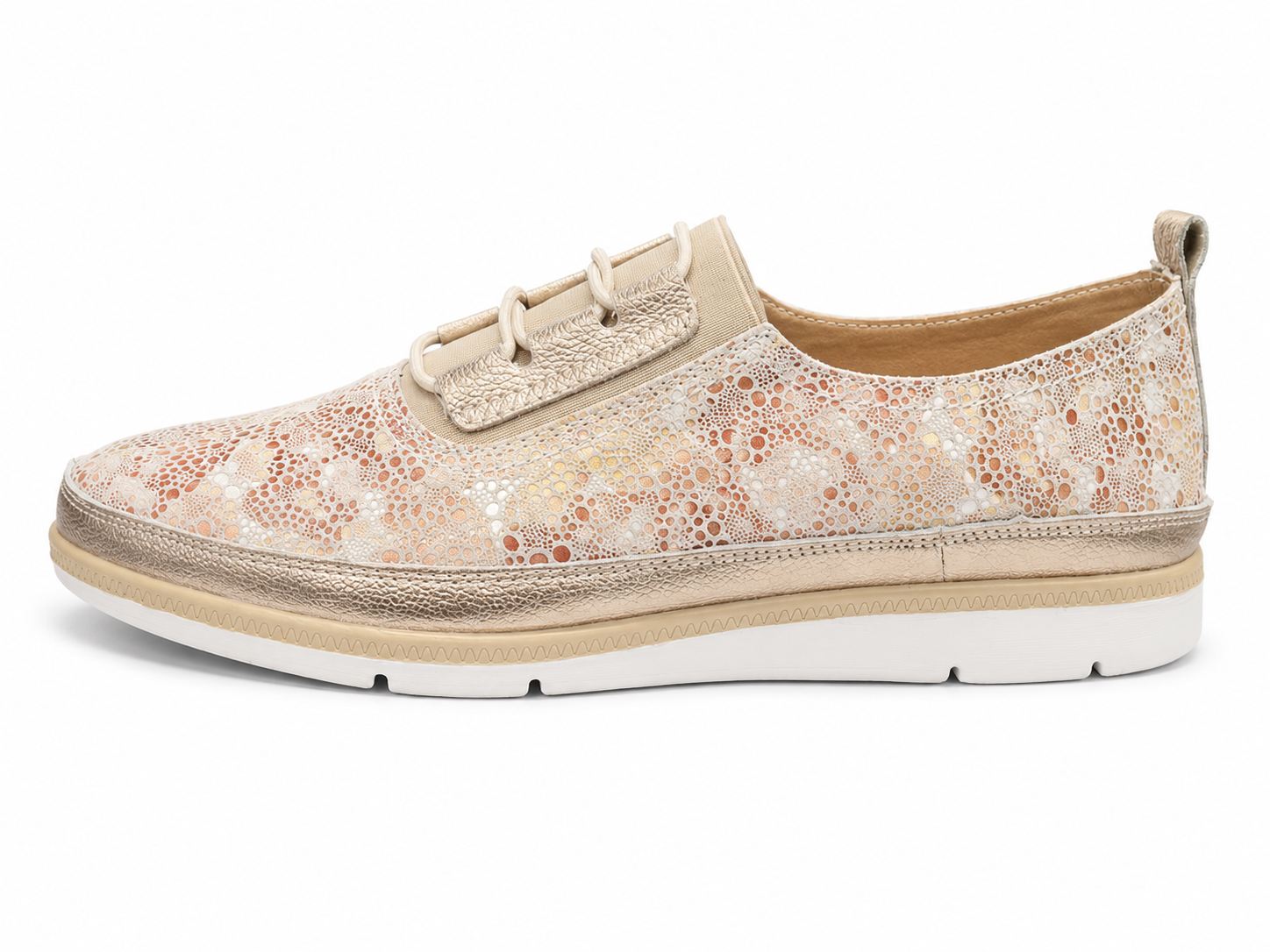 Aerofit Soft Ladies Shoes In Taupe Mutli