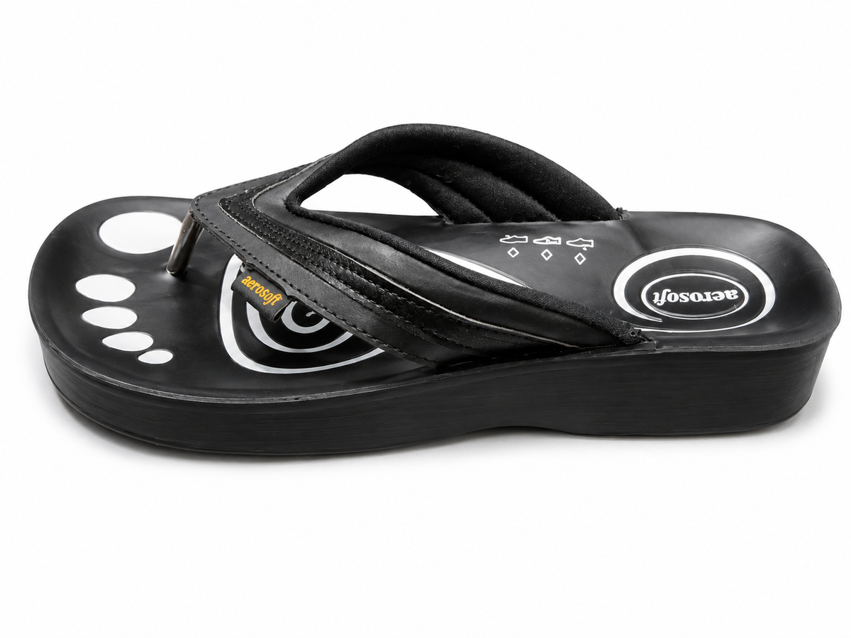 Aerosoft Ladies Slippers In Black