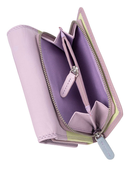 Cellini Diva Lotus Medium Multicard Purse In Purple/Green