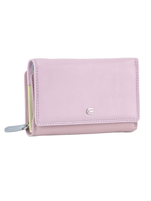 Cellini Diva Lotus Medium Multicard Purse In Purple/Green