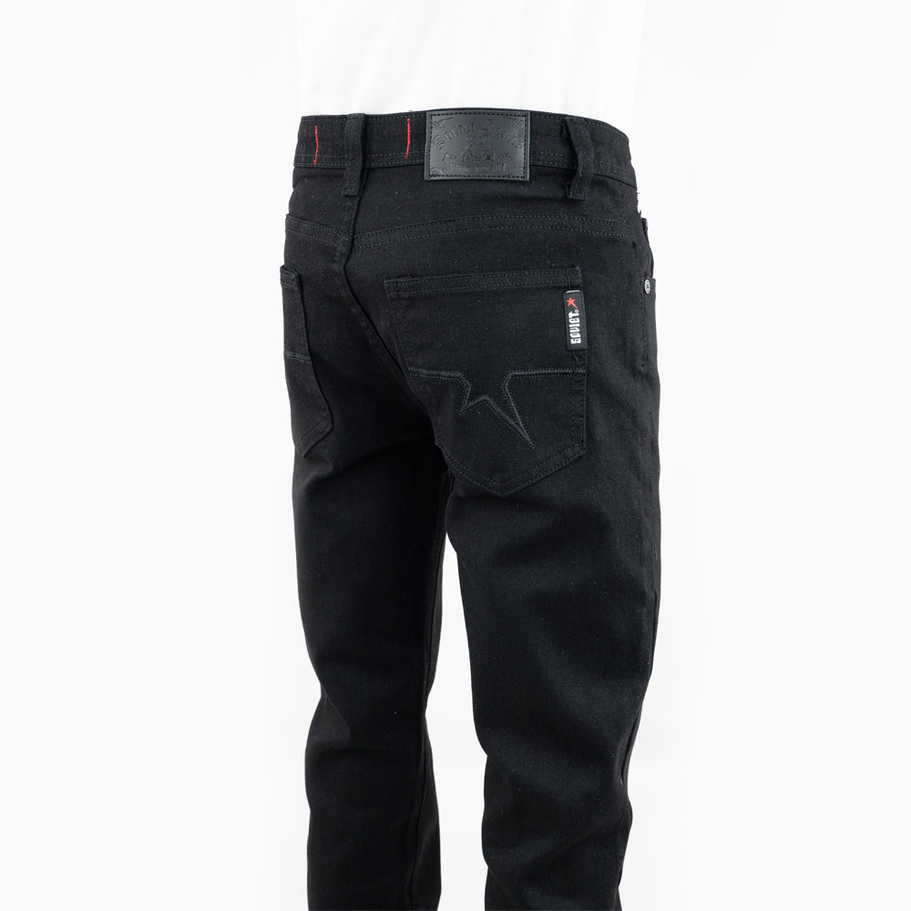 Soviet Boys Strikers Evo Booys Bull Denim Skinny Jeans In Black