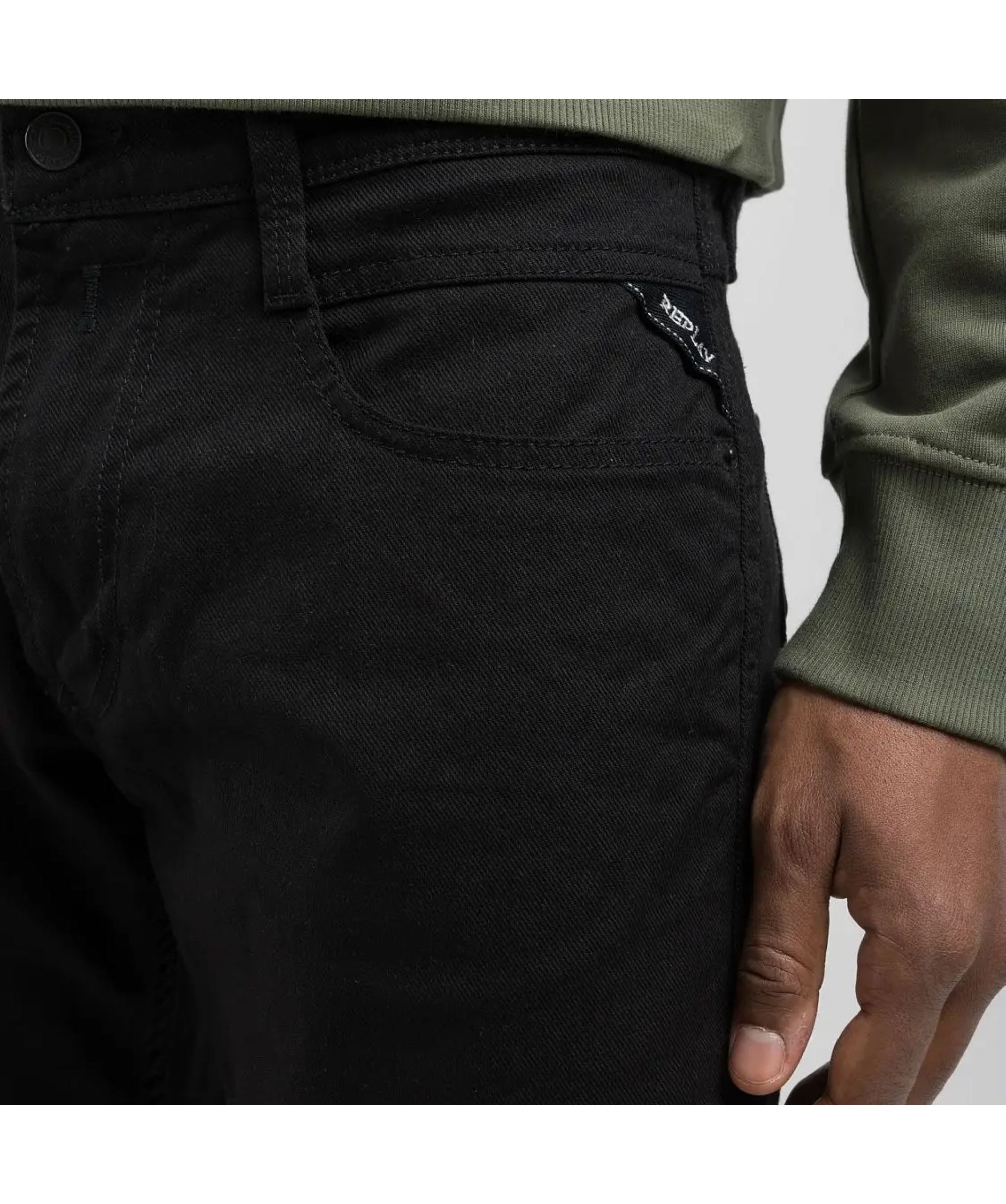 Replay Mens 098 Jeans In Black