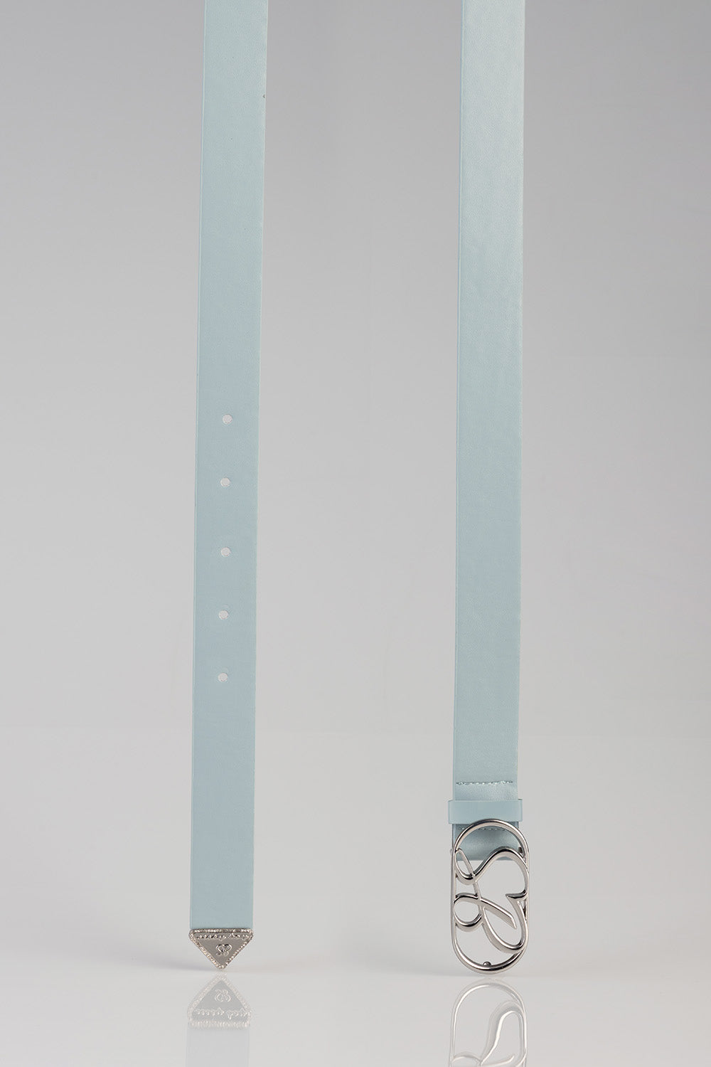 Sissyboy Ladies Belt With SB Logo Hardware In Light Blue