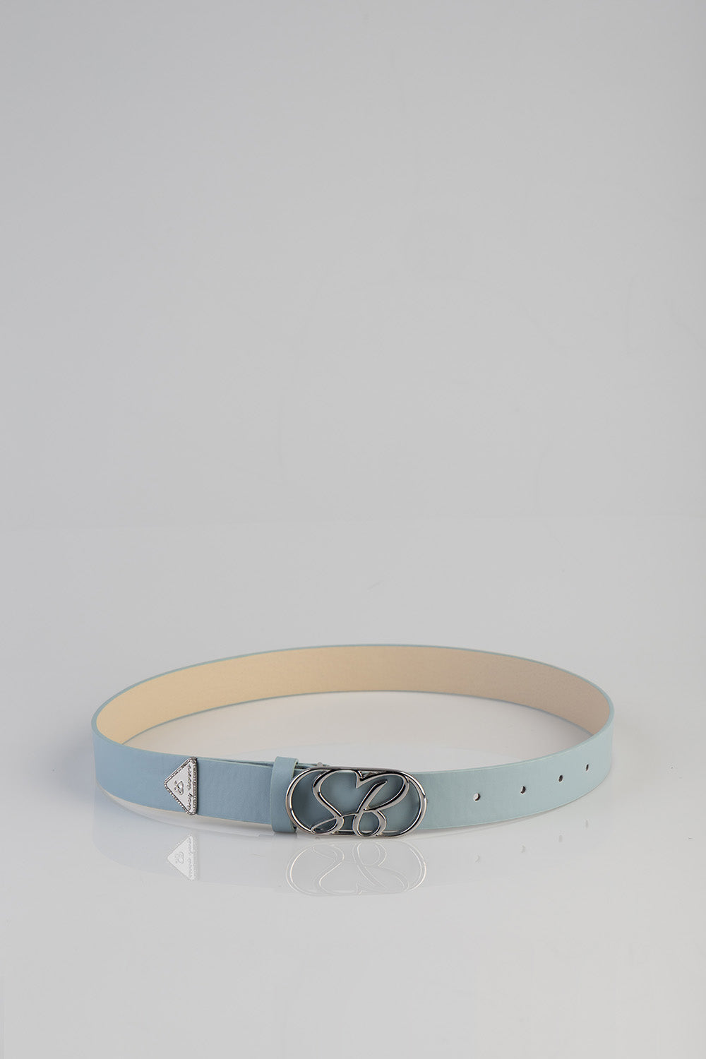 Sissyboy Ladies Belt With SB Logo Hardware In Light Blue