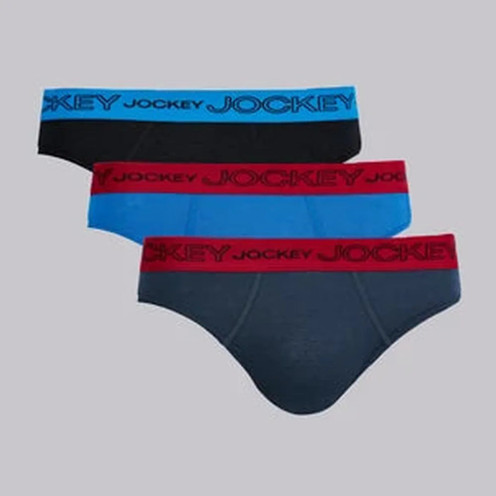 Jockey® Boys 3 Pack Brief In Sea storm/Deja Vue Blue/Black