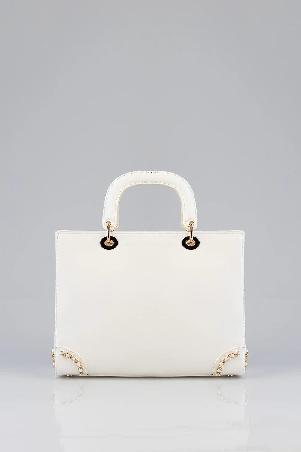 Sissy boy Bg828 Brief Case With Gold Trim Cream - One Size