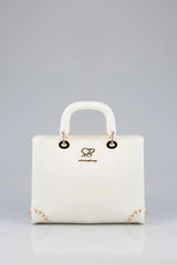 Sissy boy Bg828 Brief Case With Gold Trim Cream - One Size