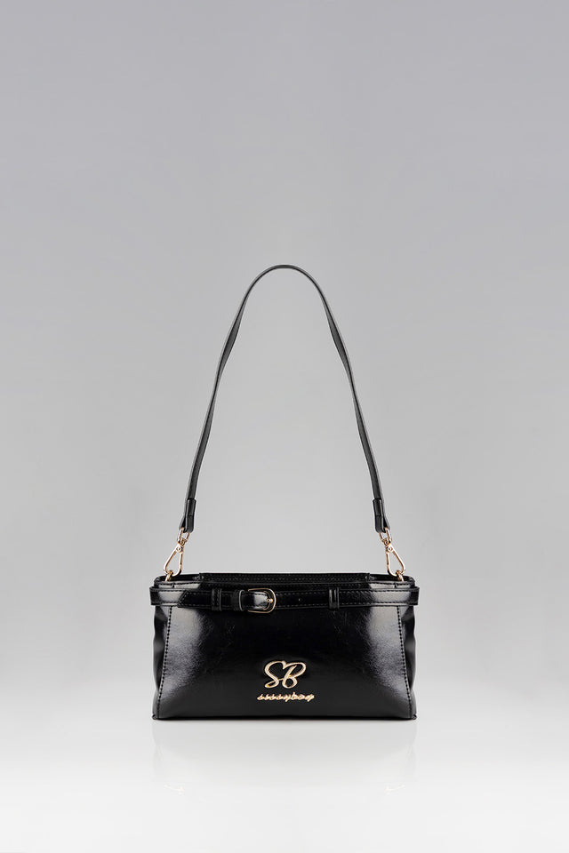 Sissyboy Ladies Black Structured Shoulder Bag