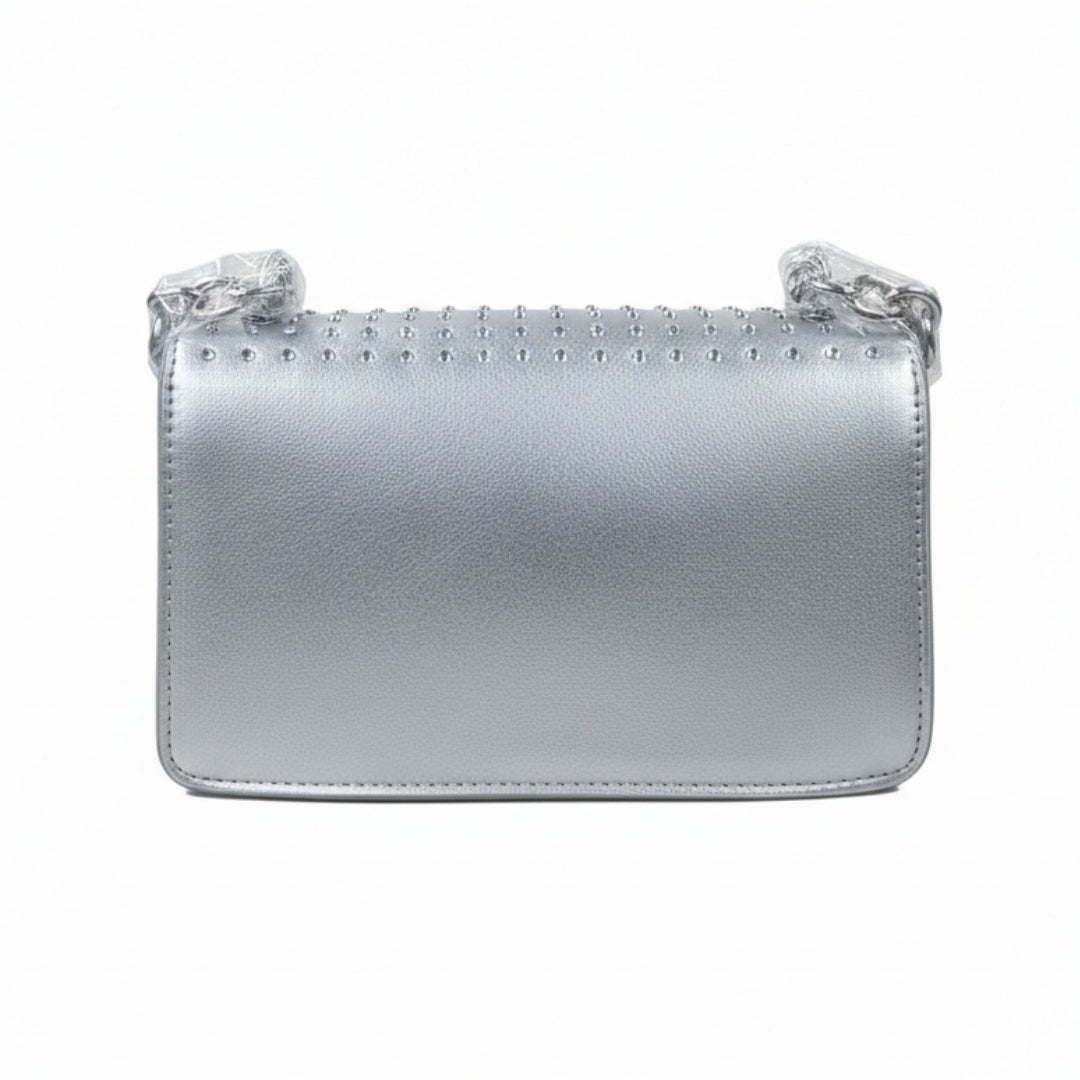 Sissyboy Bling Structured Crossbody Bag In Silver