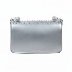 Sissyboy Bling Structured Crossbody Bag In Silver