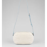 Sissy Boy Wren Woven Crossbody Bag In Pale Blue