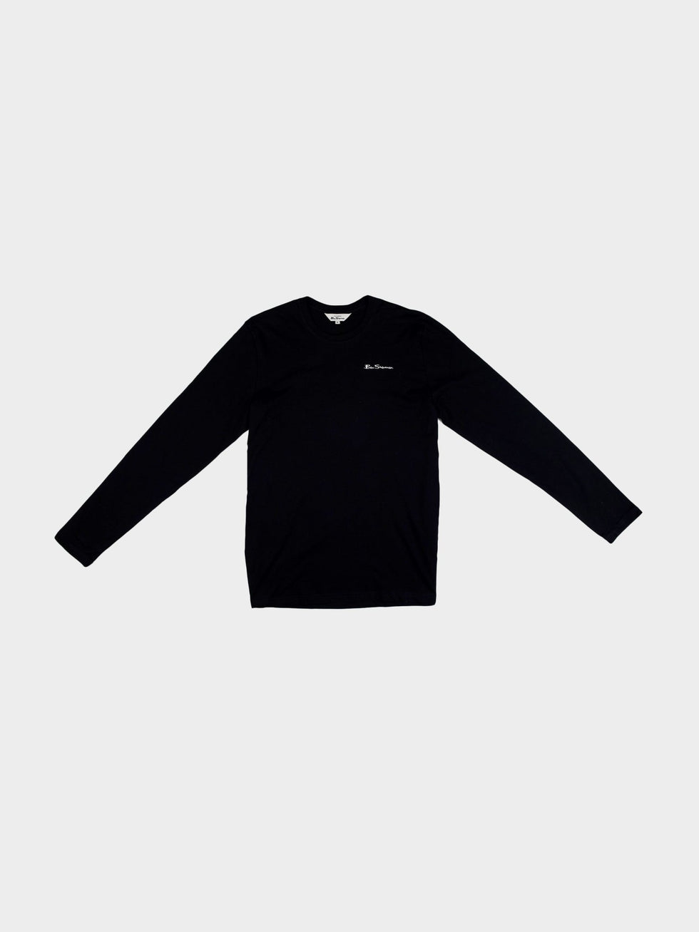 Ben Sherman Mens Essential Long Sleeve Crew T-Shirt In Black