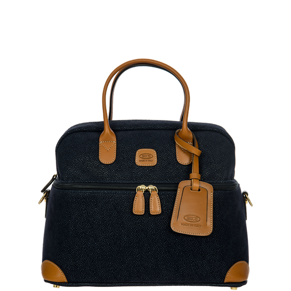Brics Firenze Beauty Case In Black/Tan