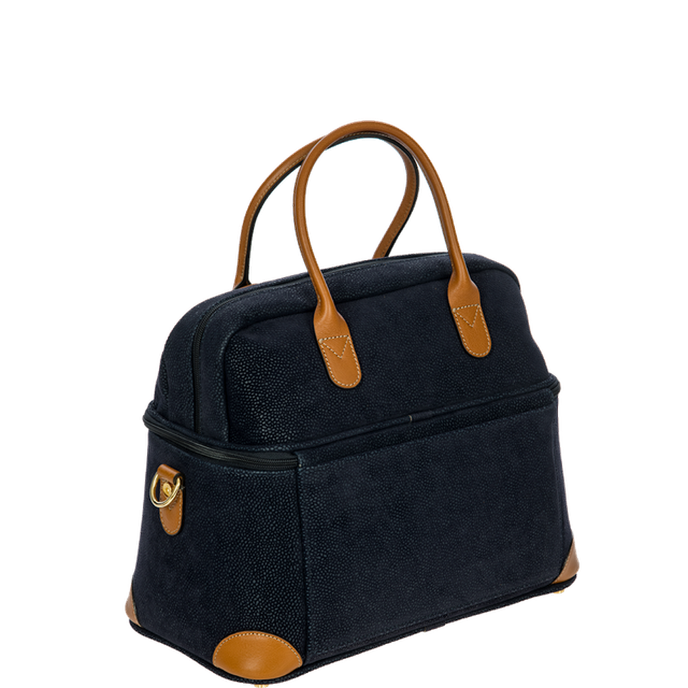 Brics Firenze Beauty Case In Black/Tan