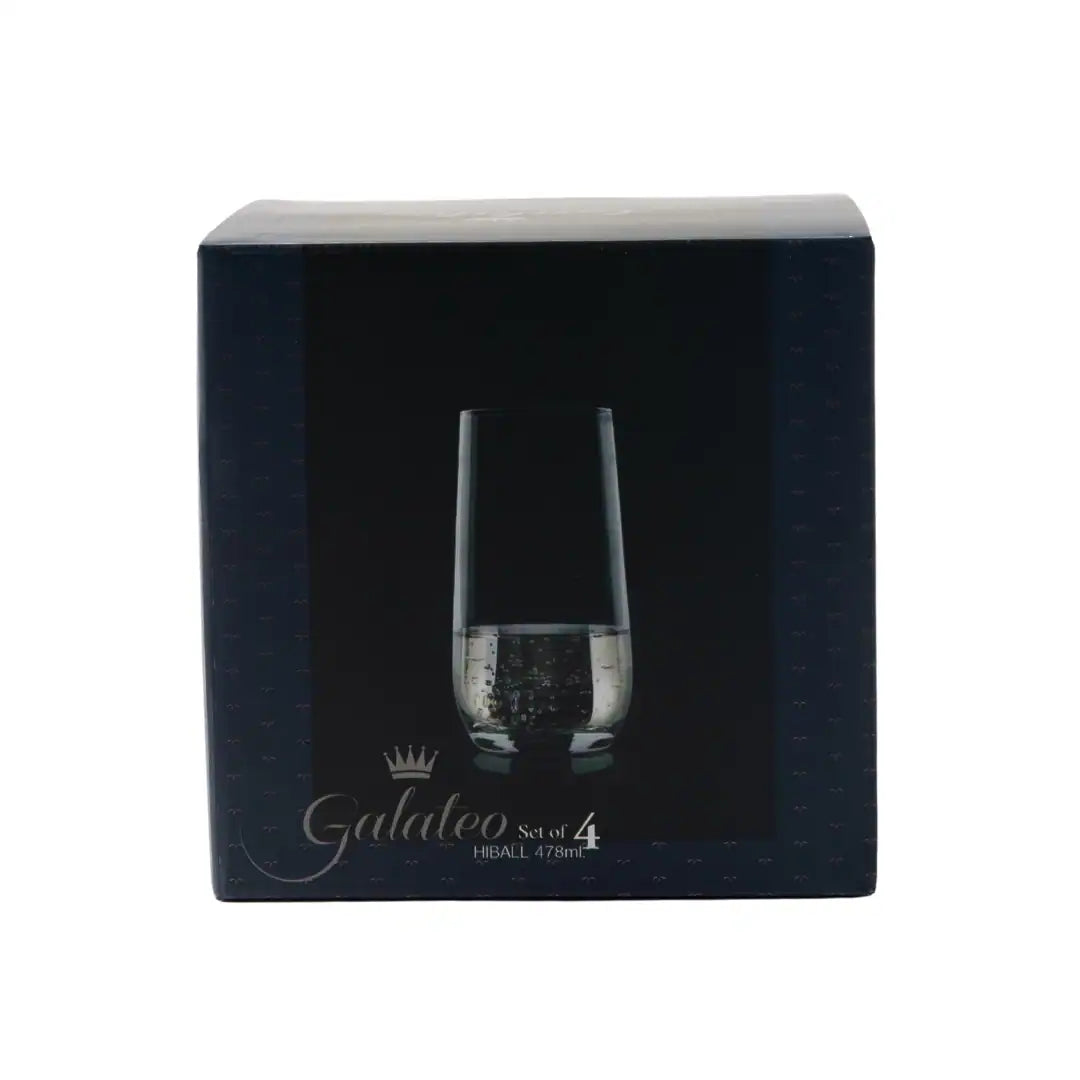 Galateo Hand Pressed 4 Pack Hiball Glasses