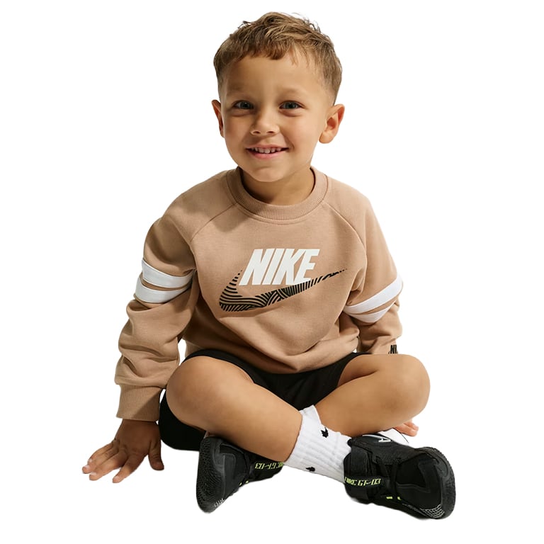 Nike Boys Nsw Itz Ft Oversize Crew Sweatshirts In Hemp