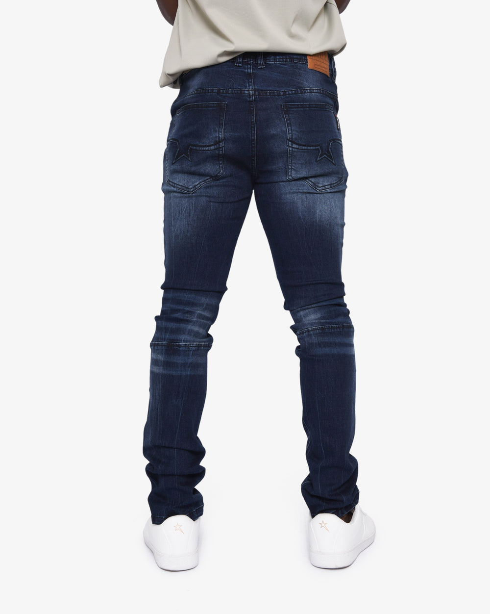 Soviet Mens Fashion Skinny Jeans In Dark Indigo