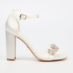 Miss Black Ladies Border 7 Heels White