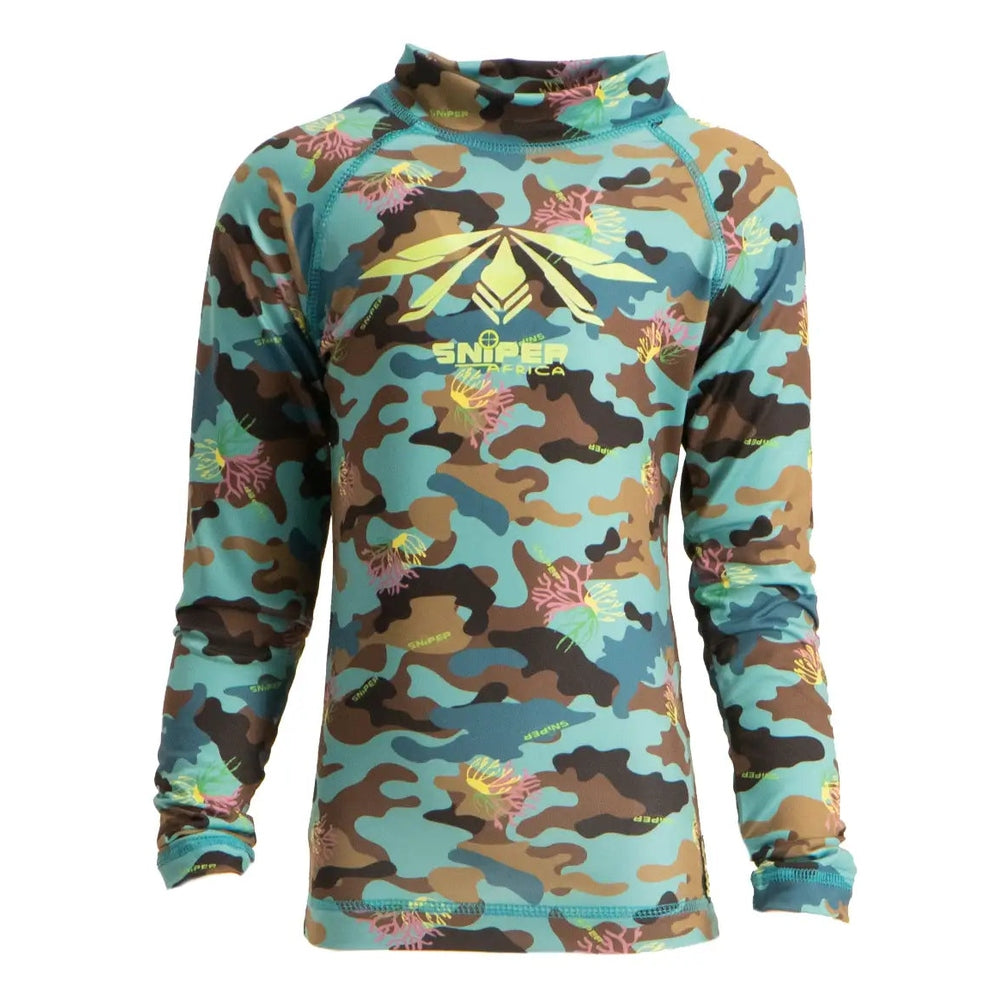 Sniper Boys Long Sleeves Rash Vest In Coral
