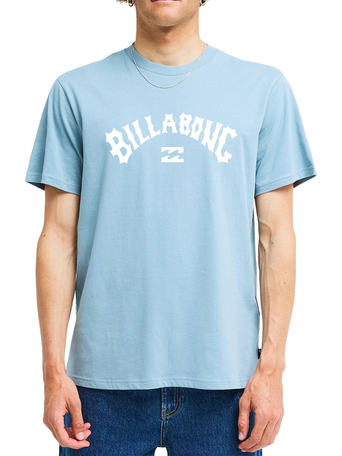 Billabong Mens Arch Wave Short Sleeves T-Shirt In Blue