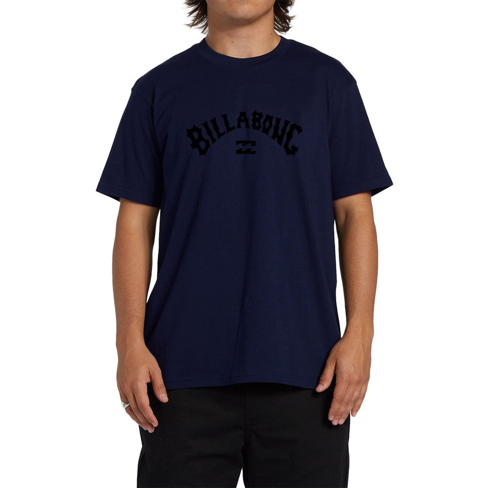 Billabong Mens Arch Wave Short Sleeves T-Shirt In Navy