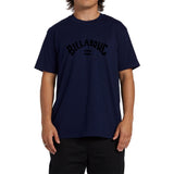 Billabong Mens Arch Wave Short Sleeves T-Shirt In Navy
