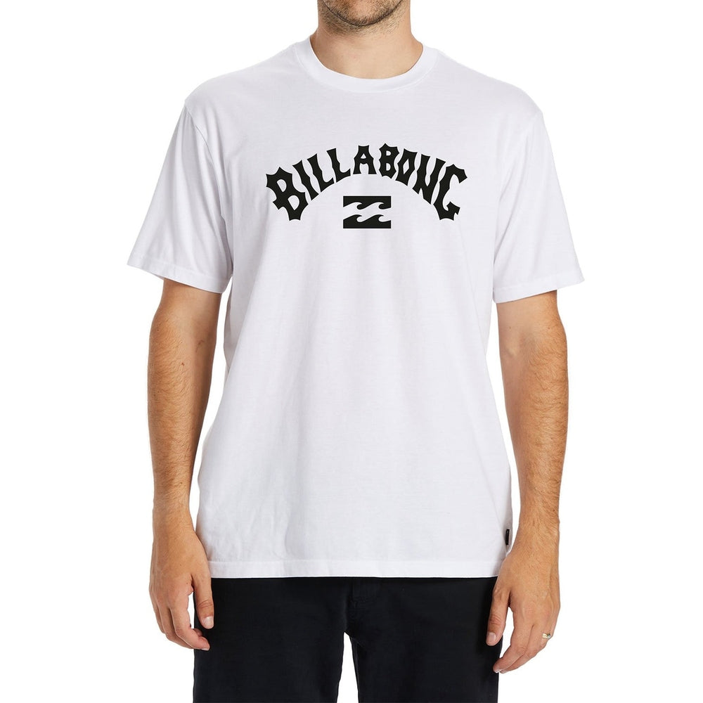 Billabong Mens Arch Wave Short Sleeves T-Shirt In White