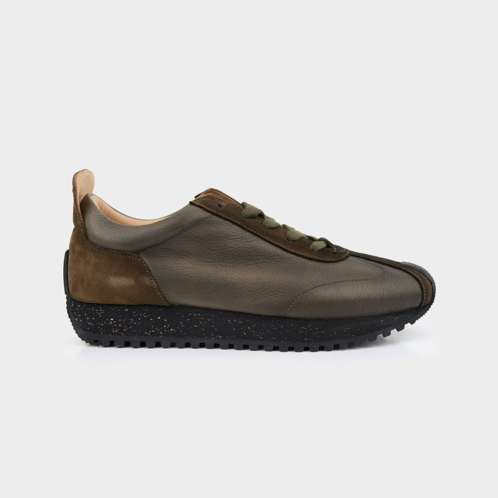 Ben Sherman Mens Henry Leather Sneakers In Olive