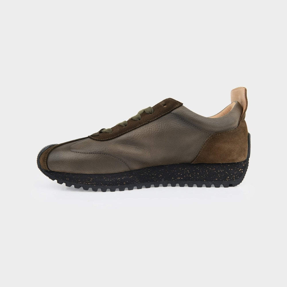Ben Sherman Mens Henry Leather Sneakers In Olive