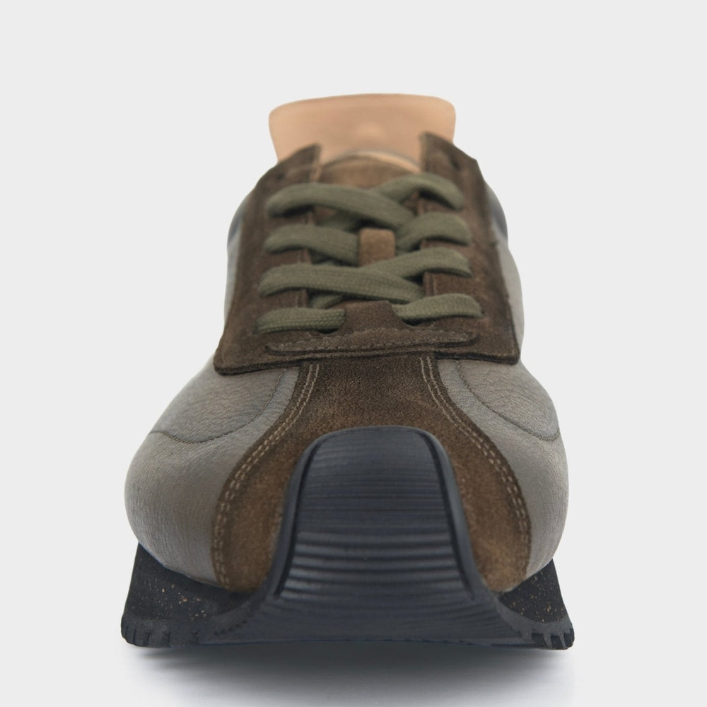 Ben Sherman Mens Henry Leather Sneakers In Olive