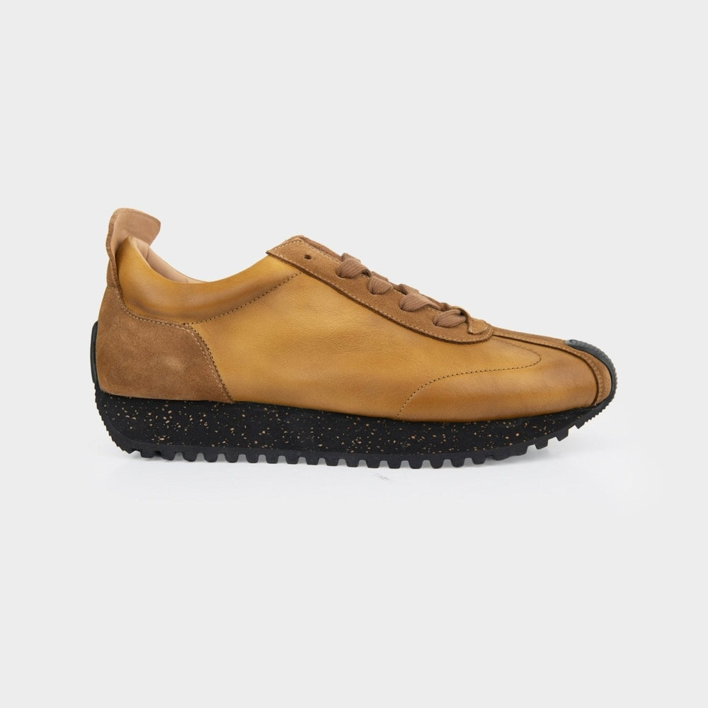 Ben Sherman Mens Henry Leather Sneakers In Mustard