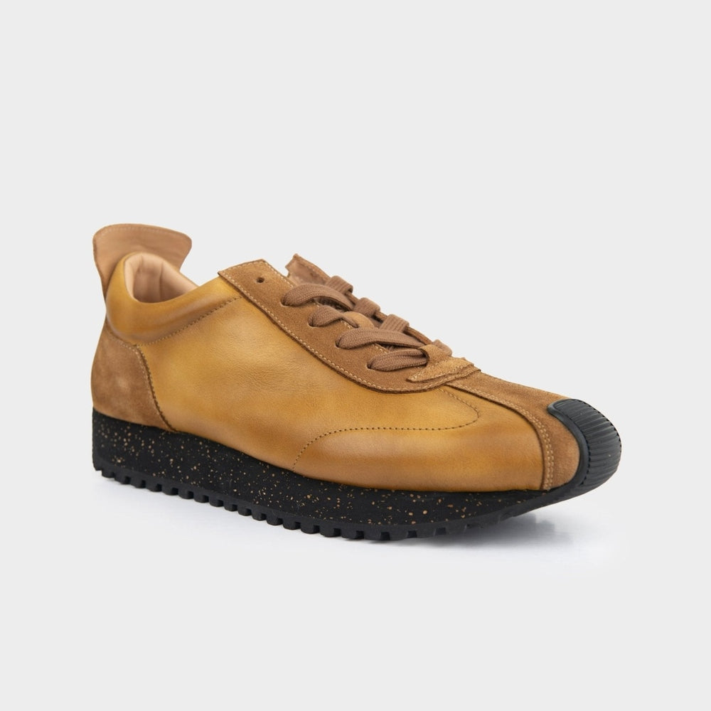 Ben Sherman Mens Henry Leather Sneakers In Mustard