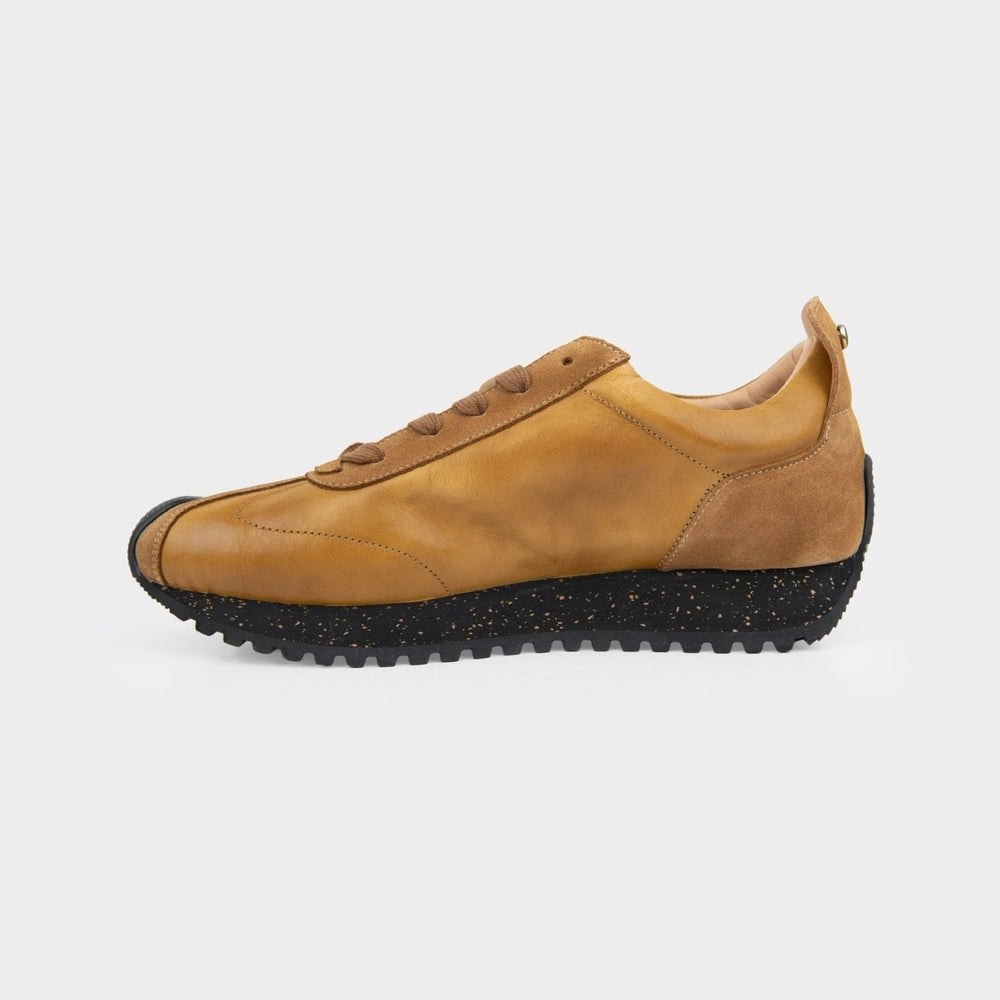 Ben Sherman Mens Henry Leather Sneakers In Mustard