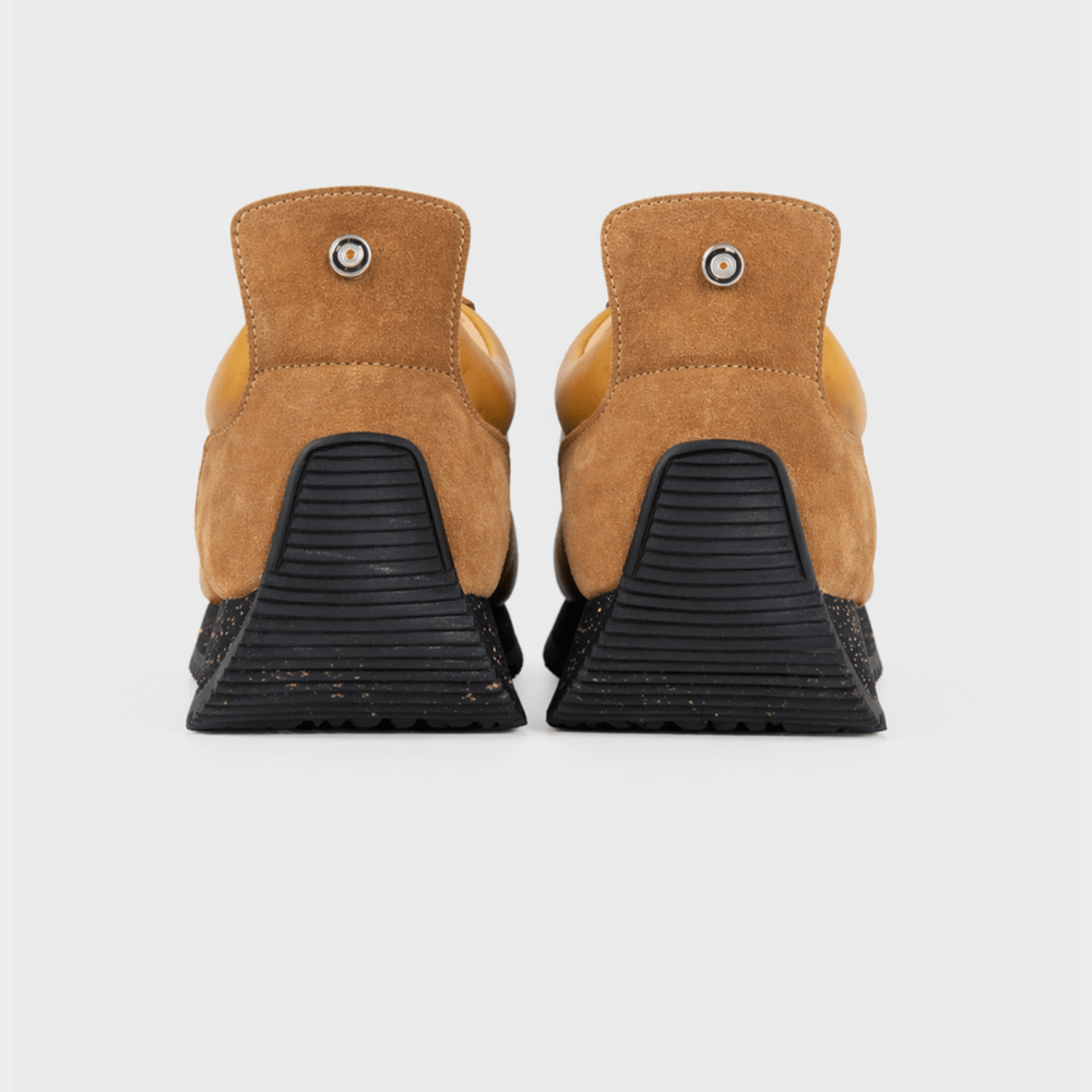 Ben Sherman Mens Henry Leather Sneakers In Mustard