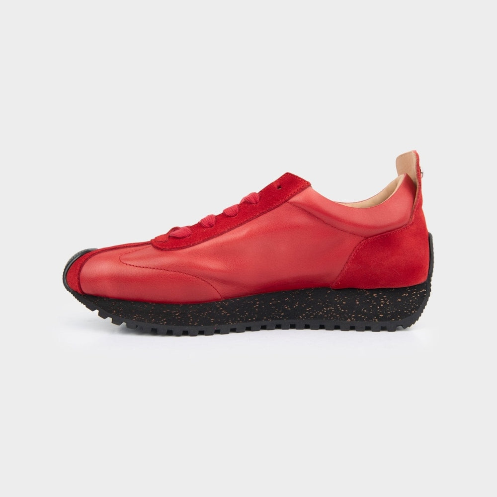 Ben Sherman Mens Henry Leather Sneakers In Red