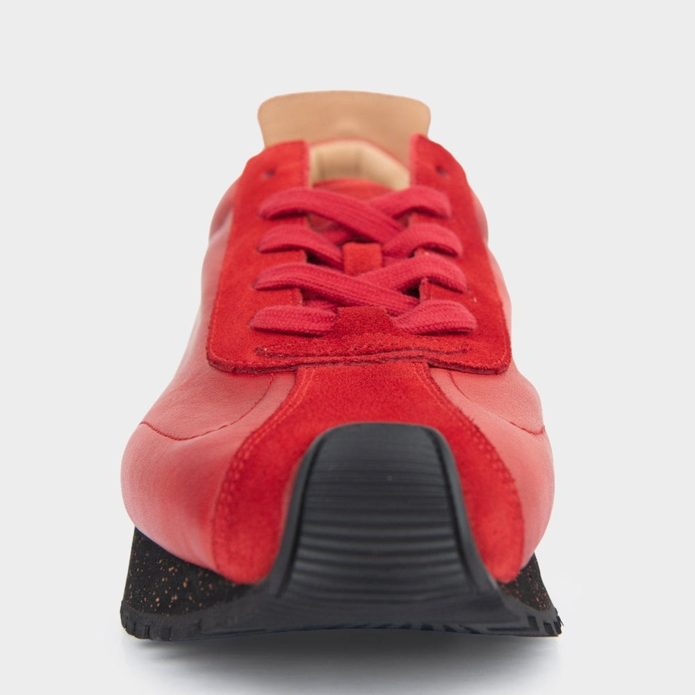 Ben Sherman Mens Henry Leather Sneakers In Red
