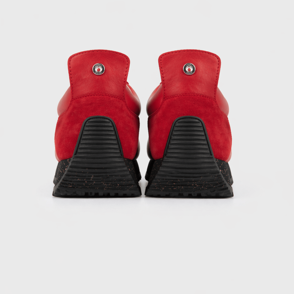 Ben Sherman Mens Henry Leather Sneakers In Red