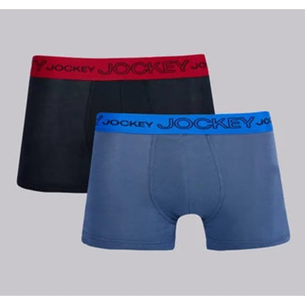 Jockey® 2 Pack Boys Pouch Trunks In Black/Sea Storm