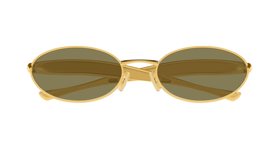 Bottega Veneta Unisex Sunglasses In Gold