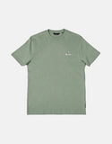 Ben Sherman Ecn003 Entry Tar Print Crew Neck Olive