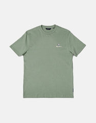 Ben Sherman Ecn003 Entry Tar Print Crew Neck Olive