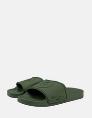 Ben Sherman Mens Target Embossed Slides Olive