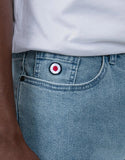 Ben Sherman Mens Target Turn Up Slim Fit Light Blue Jeans