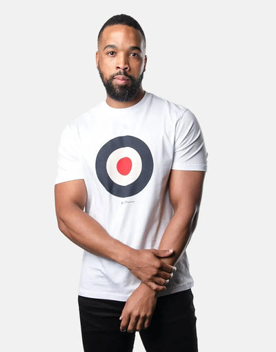 Ben Sherman Mens White Target T-Shirt